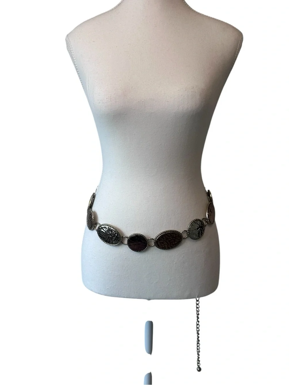 Chico’s Boho Concho Mixed-Metal Chunky Chain Belt Copper Gold Tone Metals